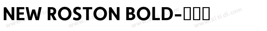 NEW ROSTON BOLD字体转换